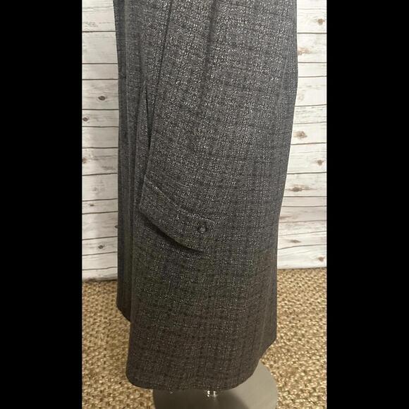 Vintage Hart, Schaffner & Marx gray plaid tweed wool overcoat Size 44 - Picture 6 of 9